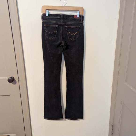 AG Boot Cut Flare Jeans The Angel Black Denim  Adriano Goldschmied Size 27 - Picture 3 of 6